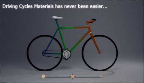 Cycles Material Drivers Demo - Lowpoly Bicycle preview image